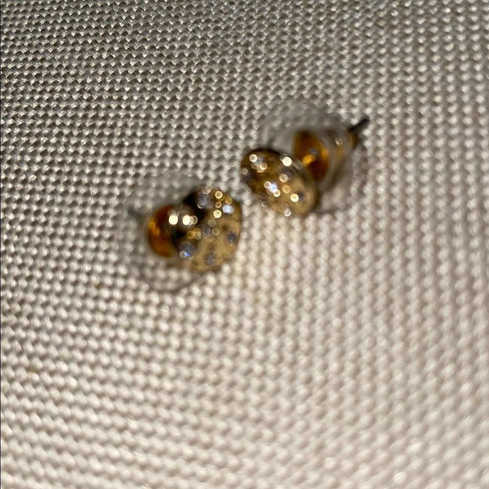 Gold Sparkle Earrings - Picture 9 of 11